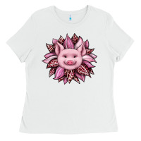 White sunflower leopard Ladies Tee - JahusDesignShop