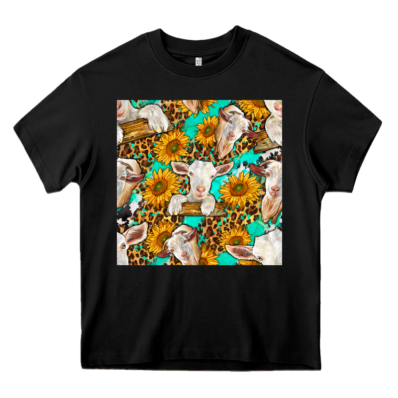 Sunflowers And Goat Western Seamless Pattern Heavy Core Tee by BundleAndBundleShop | Teevron