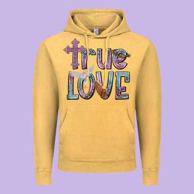 True Love Vintage Hoodie Designed By Nancycooperartshop