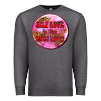 Charcoal Heather self love is the best love olivia Premium Sweatshirt - OliviaCreatesArt