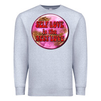 Heather Grey self love is the best love olivia Premium Sweatshirt - OliviaCreatesArt