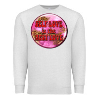 Oatmeal Heather self love is the best love olivia Premium Sweatshirt - OliviaCreatesArt