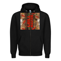 Black grill master with bull skull Zipper Hoodie - TumblerDesignByShophia