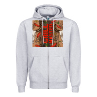 Heather Grey grill master with bull skull Zipper Hoodie - TumblerDesignByShophia