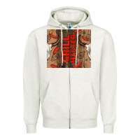 Oatmeal Heather grill master with bull skull Zipper Hoodie - TumblerDesignByShophia