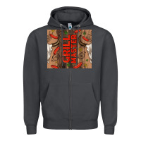 Smoke grill master with bull skull Zipper Hoodie - TumblerDesignByShophia
