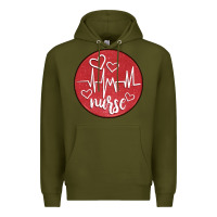Army Green nurse coaster Premium Hoodie - CowGirlArtShop