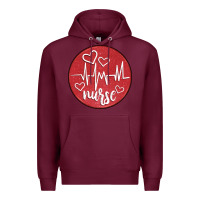 Burgundy nurse coaster Premium Hoodie - CowGirlArtShop