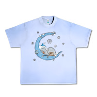 Grape Ice snowman and moon Urban Heavy Tee - MaliasSmallBusiness