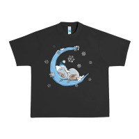 Pigment Black snowman and moon Urban Heavy Tee - MaliasSmallBusiness