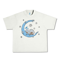 Pistachio snowman and moon Urban Heavy Tee - MaliasSmallBusiness