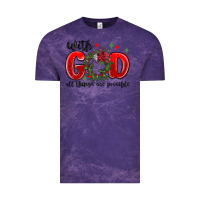 Cloud Purple with god all things are possible Vintage Tee - MaliasSmallBusiness