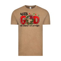 Vintage Coffee with god all things are possible Vintage Tee - MaliasSmallBusiness