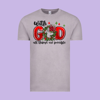 With God All Things Are Possible Vintage Tee Designed By Maliassmallbusiness