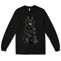 Black newfoundland dog Long Sleeve Tee - LillyAllenDesigns