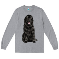 Heather Grey newfoundland dog Long Sleeve Tee - LillyAllenDesigns