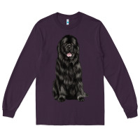 Plum newfoundland dog Long Sleeve Tee - LillyAllenDesigns