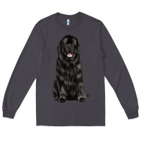 Smoke newfoundland dog Long Sleeve Tee - LillyAllenDesigns