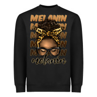 Black melanin afro messy bun Heavyweight Sweatshirt - Artiststas