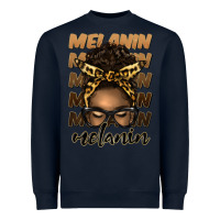 Navy melanin afro messy bun Heavyweight Sweatshirt - Artiststas