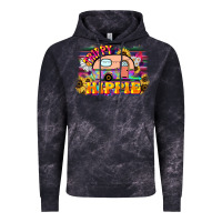 Cloud Black trippy hippie Vintage Hoodie - NancyCooperArtShop
