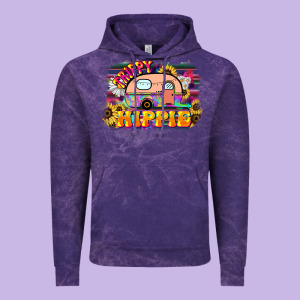 Trippy Hippie Vintage Hoodie Designed By Nancycooperartshop
