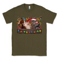 Army Green festive farmyard gathering Classic Tee - CowhideDigitalArt