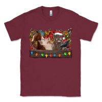 Burgundy festive farmyard gathering Classic Tee - CowhideDigitalArt