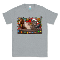 Heather Grey festive farmyard gathering Classic Tee - CowhideDigitalArt