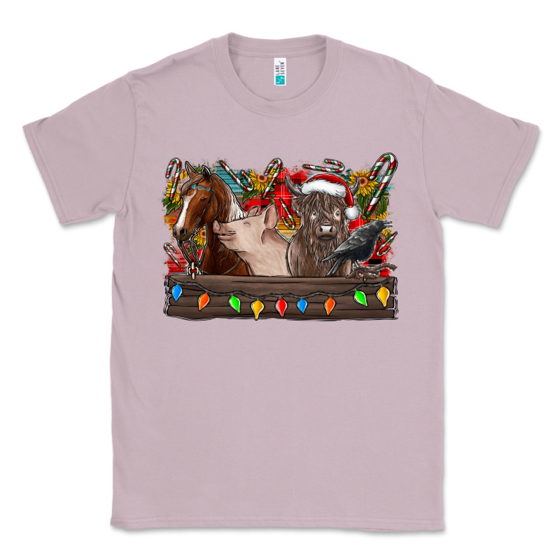Festive Farmyard Gathering Classic Tee by CowhideDigitalArt | Teevron