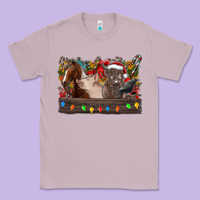 Festive Farmyard Gathering Classic Tee Designed By Cowhidedigitalart
