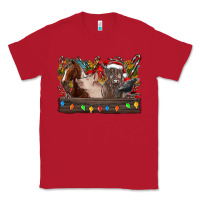 Red festive farmyard gathering Classic Tee - CowhideDigitalArt
