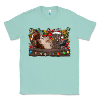 Seafoam festive farmyard gathering Classic Tee - CowhideDigitalArt