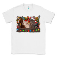 White festive farmyard gathering Classic Tee - CowhideDigitalArt