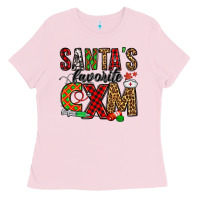 Bubblegum Pink santa's favorite cxm Ladies Tee - Jasminsmagicworld