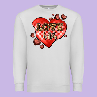 Love Bites Olivia Premium Sweatshirt Designed By Oliviacreatesart