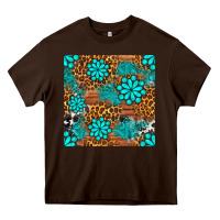 Chocolate Brown leopard gemstone seamless pattern Heavy Core Tee - BundleAndBundleShop