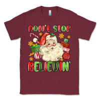 Burgundy don't stop believin' Classic Tee - MaliasSmallBusiness
