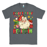 Charcoal Heather don't stop believin' Classic Tee - MaliasSmallBusiness