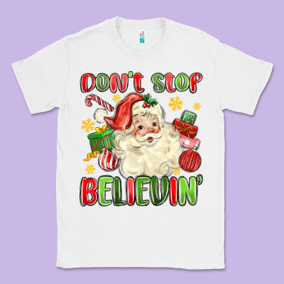Don't Stop Believin' Classic Tee Designed By Maliassmallbusiness