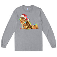 Heather Grey christmas persian cat Long Sleeve Tee - LillyAllenDesigns