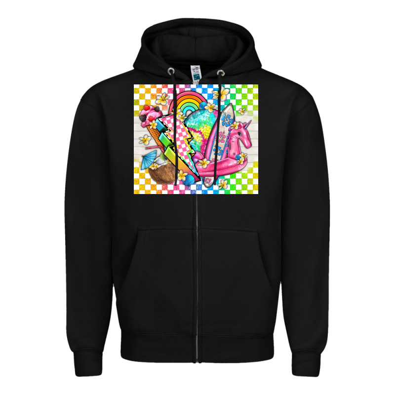 Retro Summer Zipper Hoodie by TumblerDesignByShophia | Teevron