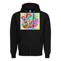 Black retro summer Zipper Hoodie - TumblerDesignByShophia