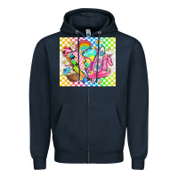 Navy retro summer Zipper Hoodie - TumblerDesignByShophia