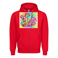 Red retro summer Zipper Hoodie - TumblerDesignByShophia