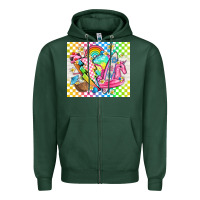 Sports Green retro summer Zipper Hoodie - TumblerDesignByShophia