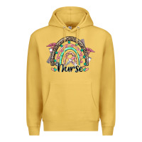 Antique Gold nurse rainbow Premium Hoodie - CowGirlArtShop