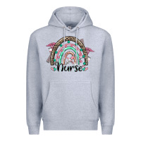 Heather Grey nurse rainbow Premium Hoodie - CowGirlArtShop