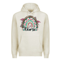 Oatmeal Heather nurse rainbow Premium Hoodie - CowGirlArtShop