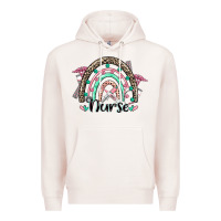 Pale Pink nurse rainbow Premium Hoodie - CowGirlArtShop